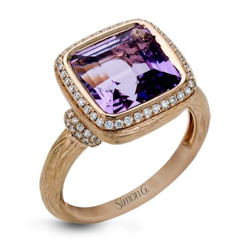 Simon G. 18k Rose Gold Diamond Ring