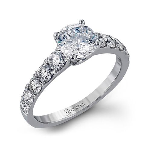 Simon G. 18k White Gold Engagement Ring