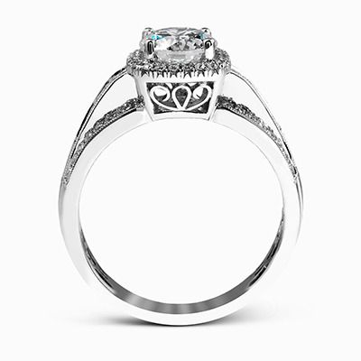 Simon G. 18k White Gold Engagement Ring
