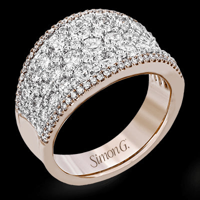 Simon G. 18k Rose & White Gold Simon-set Right Hand Ring, Size 7