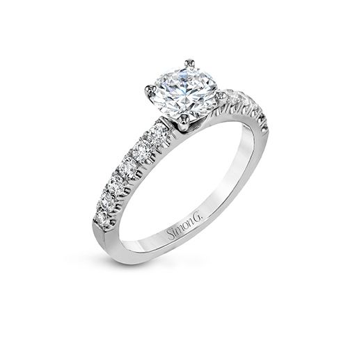 Simon G. 18k White Gold Engagement Ring