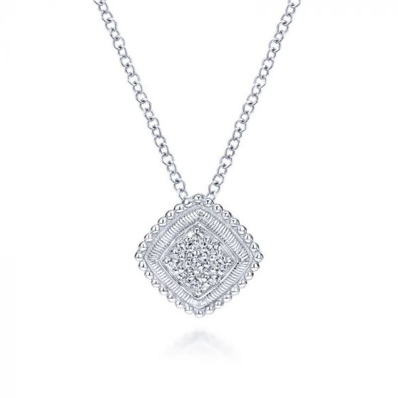 Gabriel & Co. Sterling Silver Bujukan Diamond Necklace