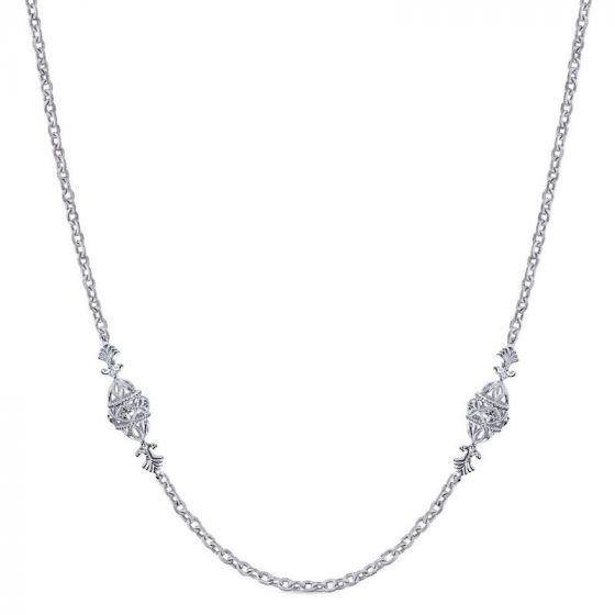 Gabriel & Co. Sterling Silver Victorian Necklace