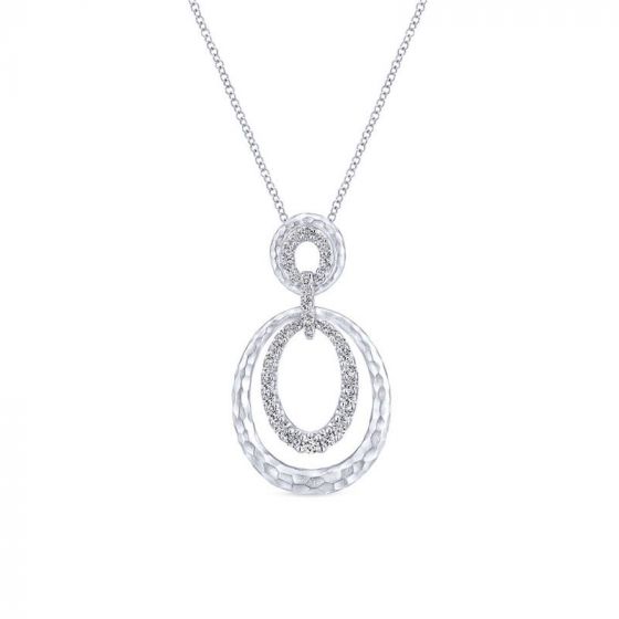 Gabriel & Co. Sterling Silver Souviens Gemstone Necklace