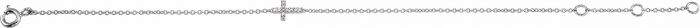 14K White .04 CTW Diamond Sideways Cross Youth 7 Bracelet