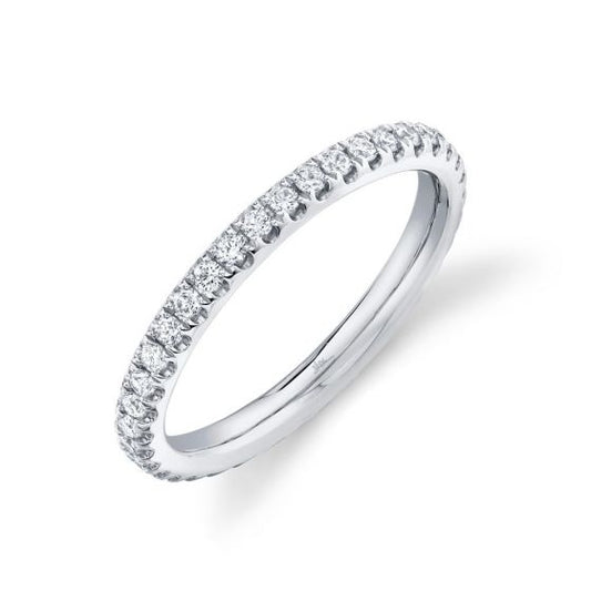 Shy Creation 14k Gold White 0.58Ct Diamond Eternity Band