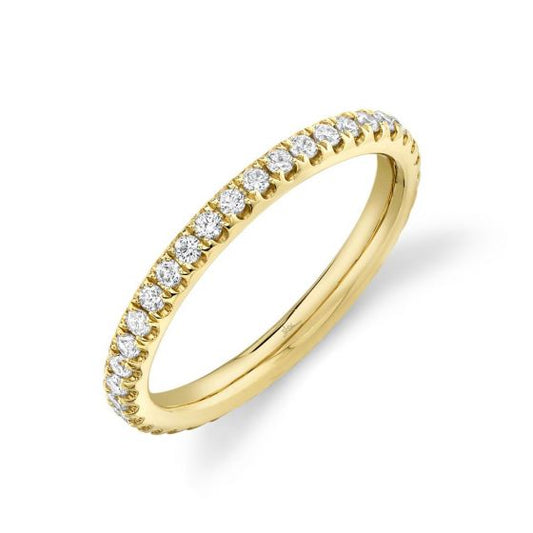 Shy Creation 14k Gold Yellow 0.58Ct Diamond Eternity Band