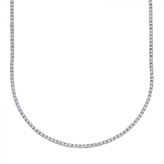 Shy Creation 14k White Gold Necklace