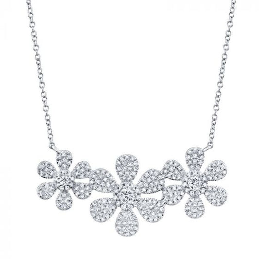 Shy Creation 14k White Gold Necklace