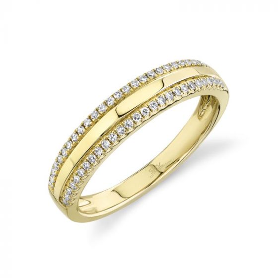 Shy Creation Yellow 0.17Ct Diamond Band