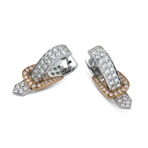 Simon G. 18k White Gold Diamond Earrings