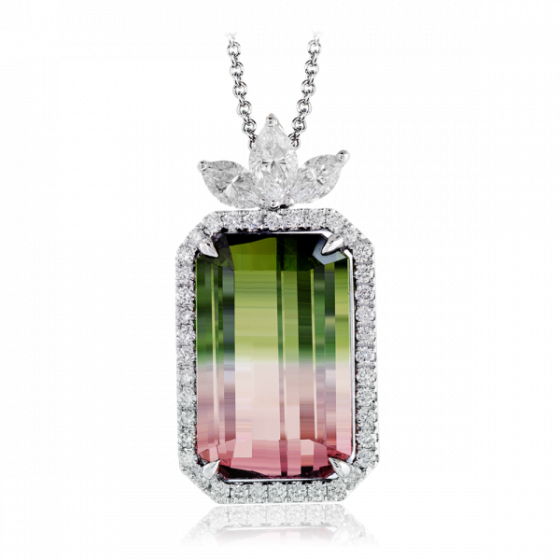 Simon G. 18k White Gold Diamond Pendant