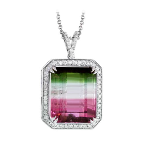 Simon G. 18k White Gold Diamond Pendant