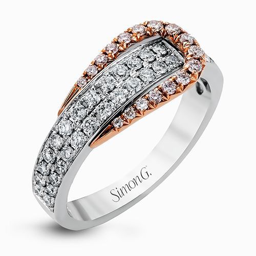 Simon G. 18k White Gold Diamond Ring