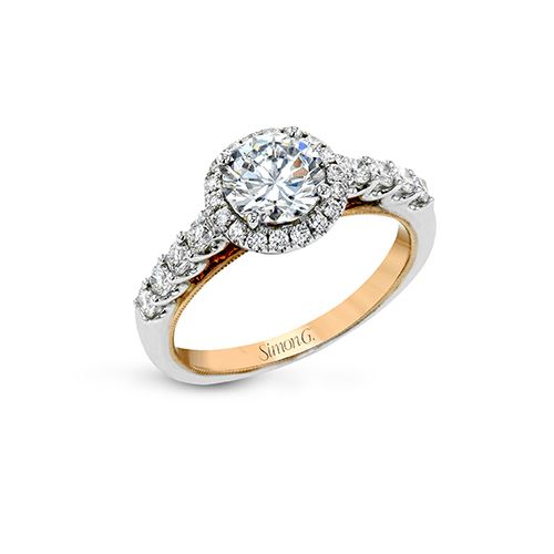 Simon G. 18k White Gold Diamond Engagement Ring