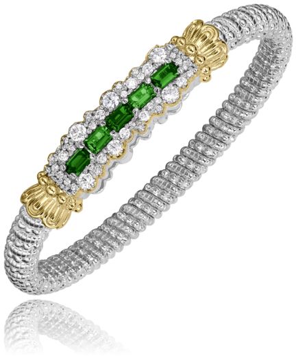 Vahan 14k Gold & Sterling Silver Chrome Diopside Bracelet