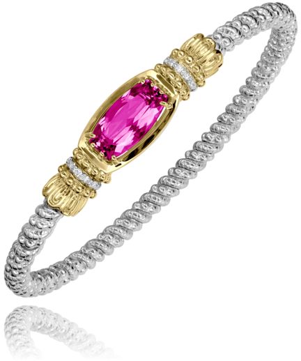 Vahan 14k Gold & Sterling Silver Pink Topaz Bracelet