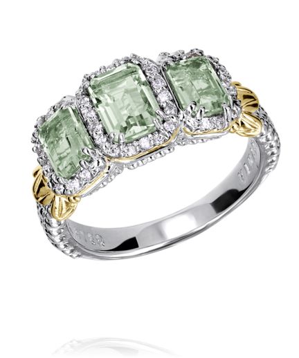 Vahan 14k Gold & Sterling Silver Amethyst Ring