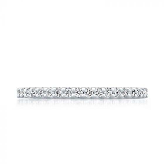 A. Jaffe Half Way Diamond Anniversary Band with A.JAFFE Signature Quilts Interior