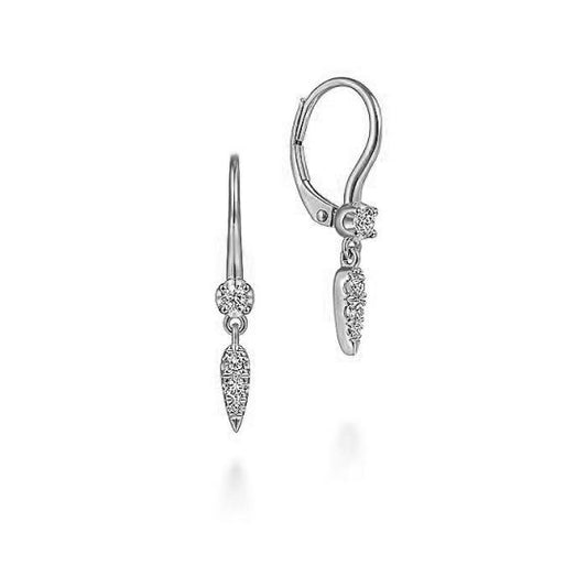 Gabriel & Co. 14K White Gold Spiked Diamond Drop Earrings
