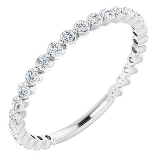 14K White 1/3 CTW Diamond Anniversary Band