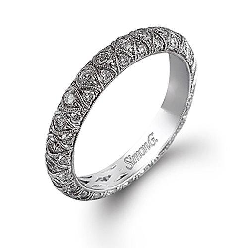 Simon G. 18k White Gold Diamond Anniversary Band
