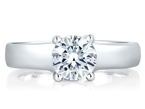 A. Jaffe Classic Prong Set Solitaire Engagement Ring