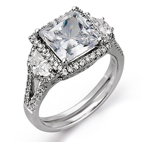 Simon G. 18k White Gold Engagement Ring