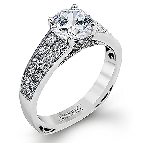 Simon G. 18k White Gold Engagement Ring