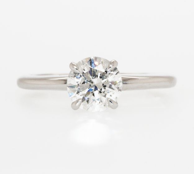 14K White Gold 1.20ct Round Diamond Solitaire Engagement Ring