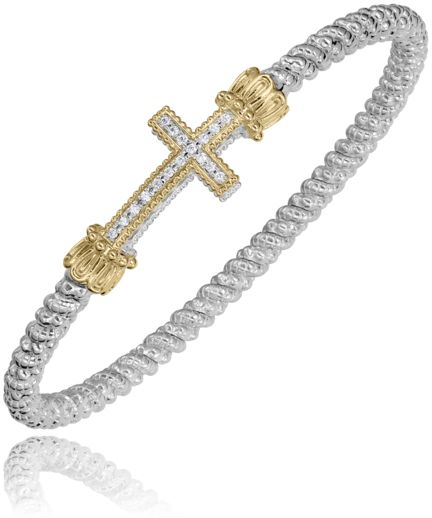 Vahan 14k Gold & Sterling Silver Diamond Bracelet