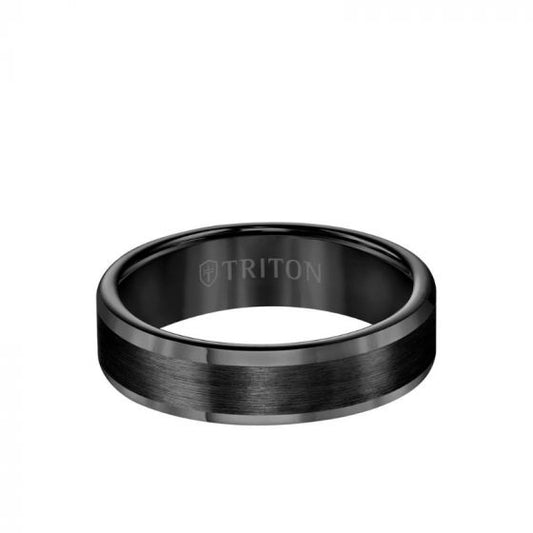 Triton 6MM Tungsten Carbide Ring - Satin Finish and Round Edge