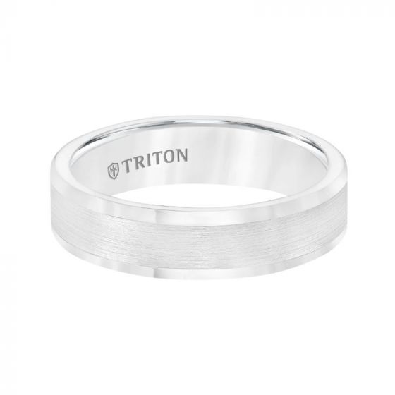 Triton Roll Edge Satin Finish Classic Wedding Band