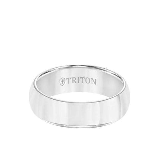 Triton Roll Edge Bright Finish Domed Classic Wedding Band