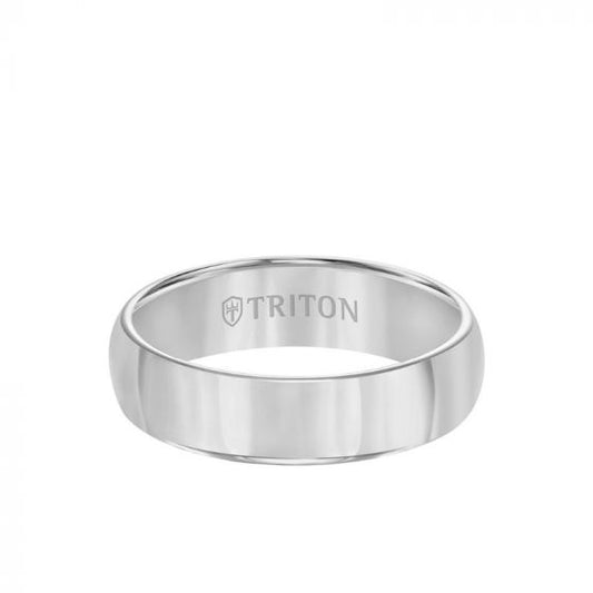 Triton Roll Edge Domed Bright Finish Classic Wedding Band