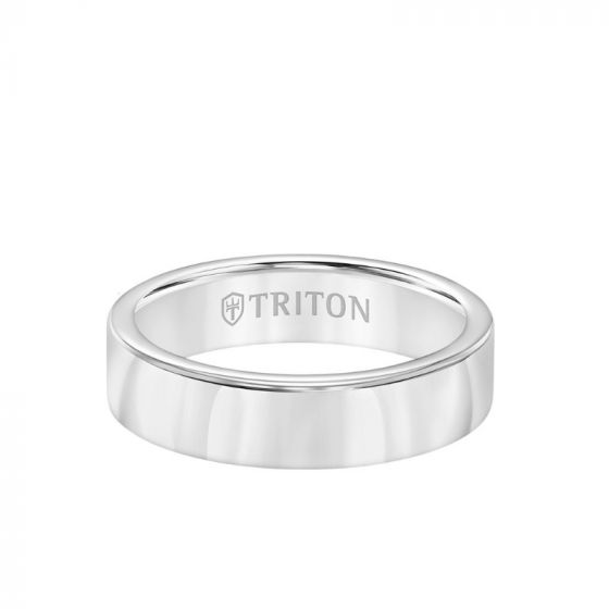 Triton Roll Edge Domed Bright Finish Classic Wedding Band