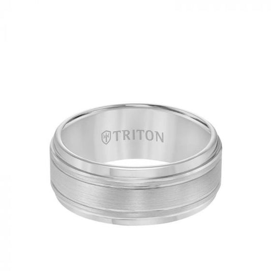 Triton Grey Tungsten Carbide Wedding Band