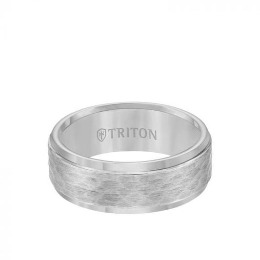 Triton Grey Tungsten Carbide Wedding Band