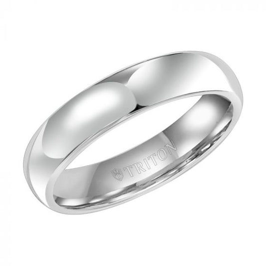 Triton Flat Edge Bright Finish Classic Wedding Band