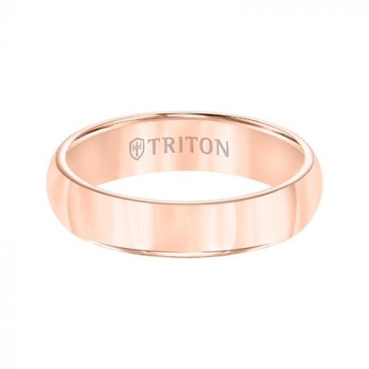 Triton Flat Edge Bright Finish Classic Wedding Band
