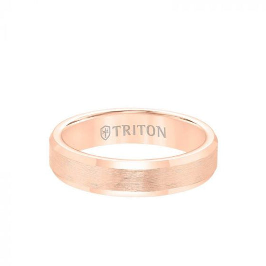 Triton Rose Tungsten Carbide Wedding Band