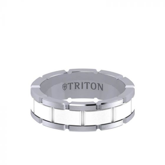 Triton 7MM Tungsten Ring - Ceramic T-Link Design Center