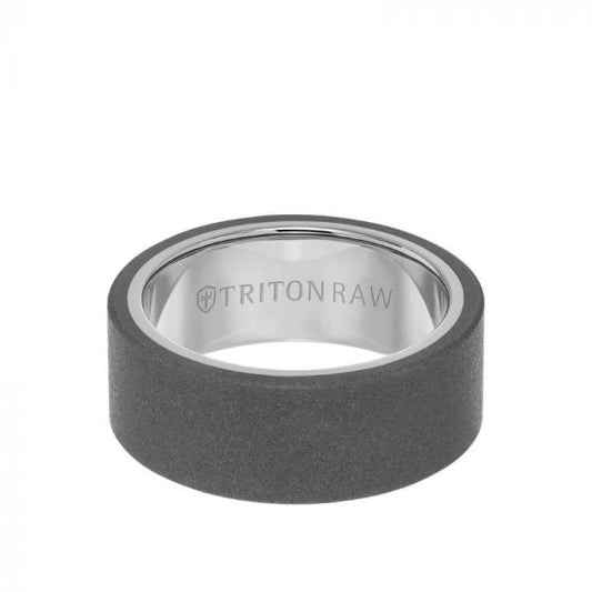 Triton Two-Tone Tungsten Carbide Wedding Band