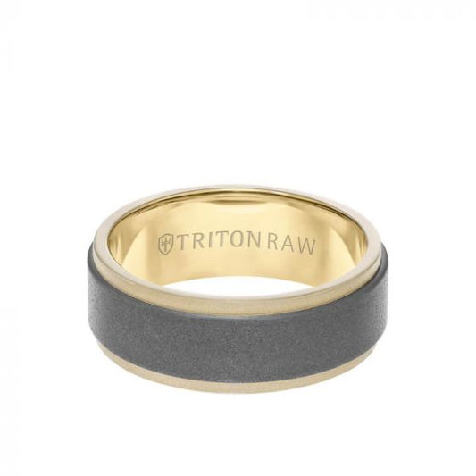 Triton Two-Tone 18K Gold Wedding Band
