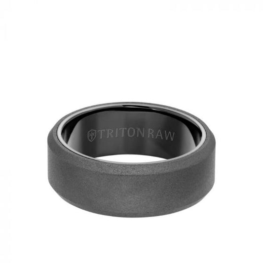 Triton Two-Tone Tungsten Carbide Wedding Band
