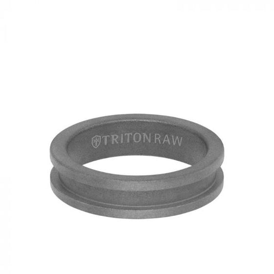 Triton Grey Tungsten Carbide Wedding Band