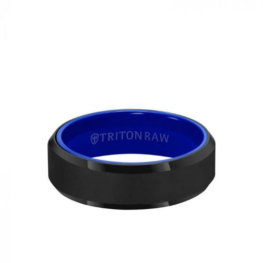 Triton Two-Tone Tungsten Carbide Wedding Band