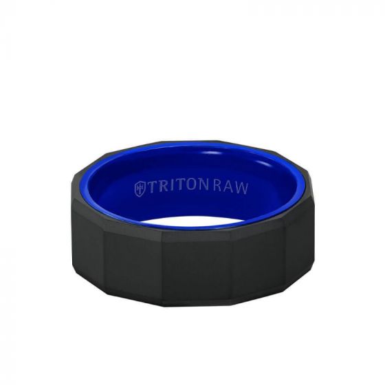 Triton Two-Tone Tungsten Carbide Wedding Band