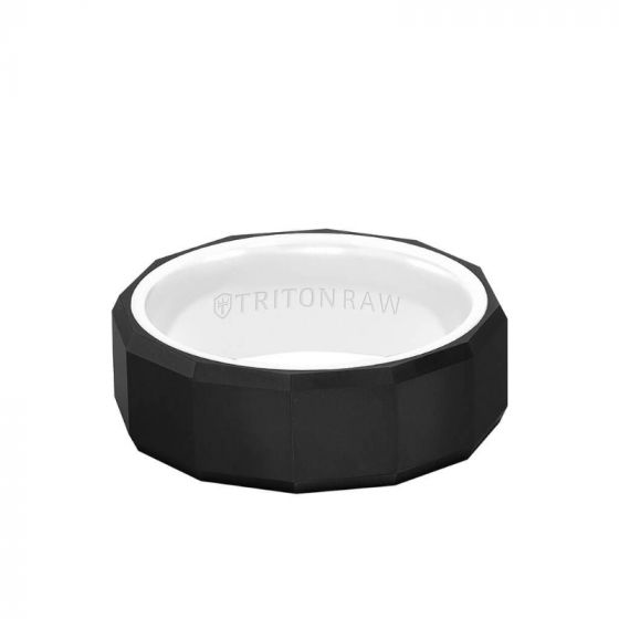 Triton Two-Tone Tungsten Carbide Wedding Band