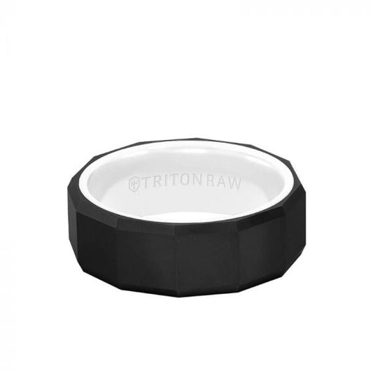 Triton Two-Tone Tungsten Carbide Wedding Band